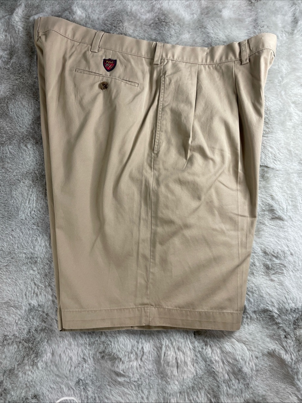 Polo by Ralph Lauren Beige Flat Front Men's Shorts-0192